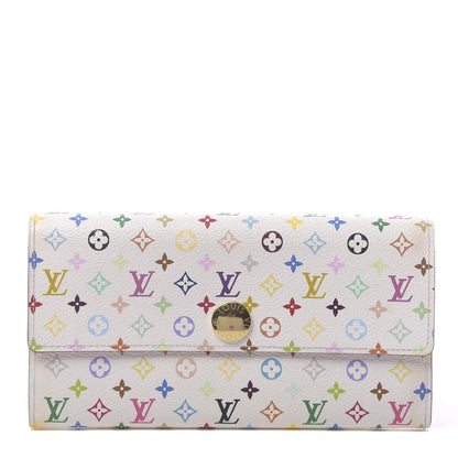 Louis Vuitton Monogram Multicolor Sarah Wallet White Litchi 1 of 8