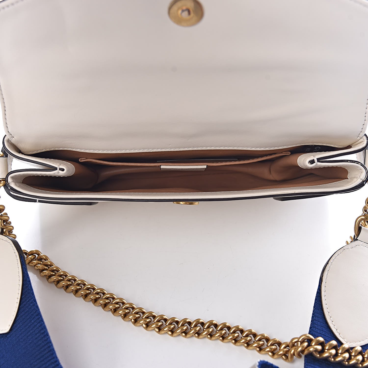 Gucci Nappa Pearl Studded Mini Queen Margaret Broadway Shoulder Bag Mystic White 6 of 17