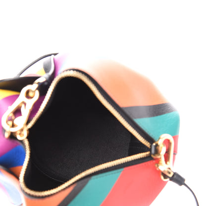 Loewe Calfskin Mini Striped Elephant Crossbody Bag Multicolor 5 of 9