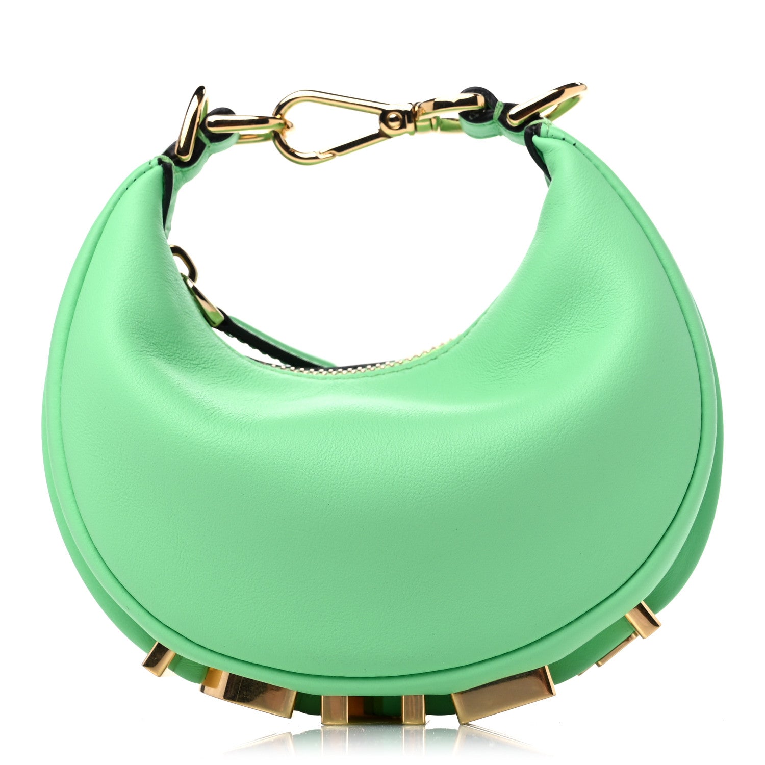 Fendi Vitello Grace New Matte Nano Fendigraphy Hobo Charm Edamame 1 of 10