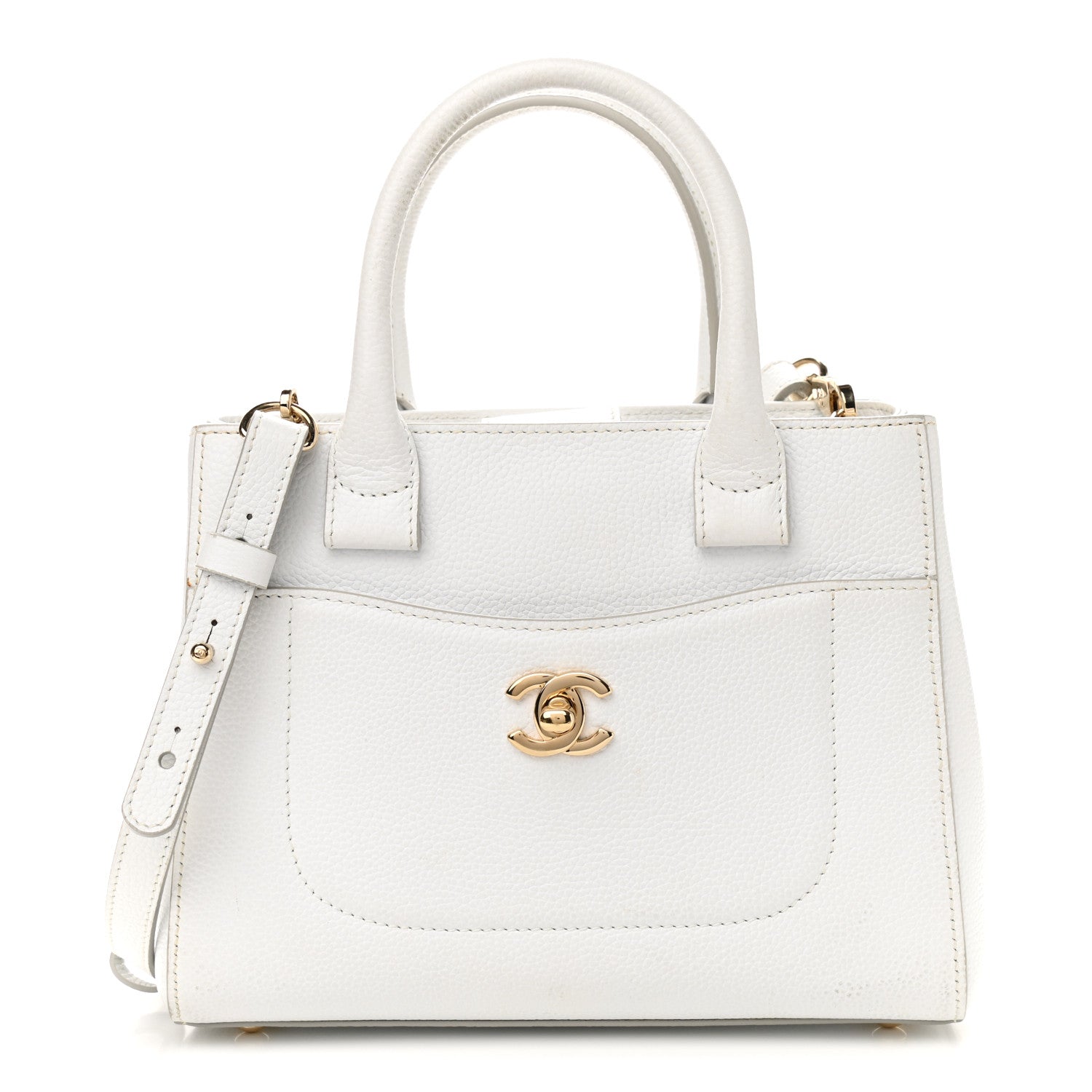 Chanel Grained Calfskin Mini Neo Executive Shopper Tote White 1 of 16