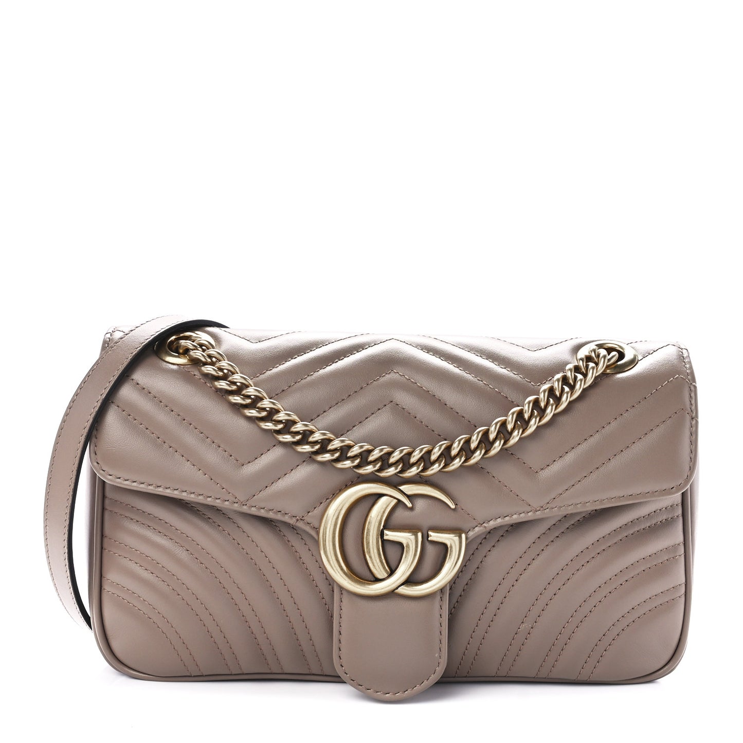 Calfskin Matelasse Small GG Marmont Shoulder Bag Porcelain Rose