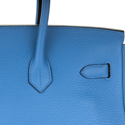Hermes Taurillon Clemence Birkin 35 Bleu Paradis 21 of 27