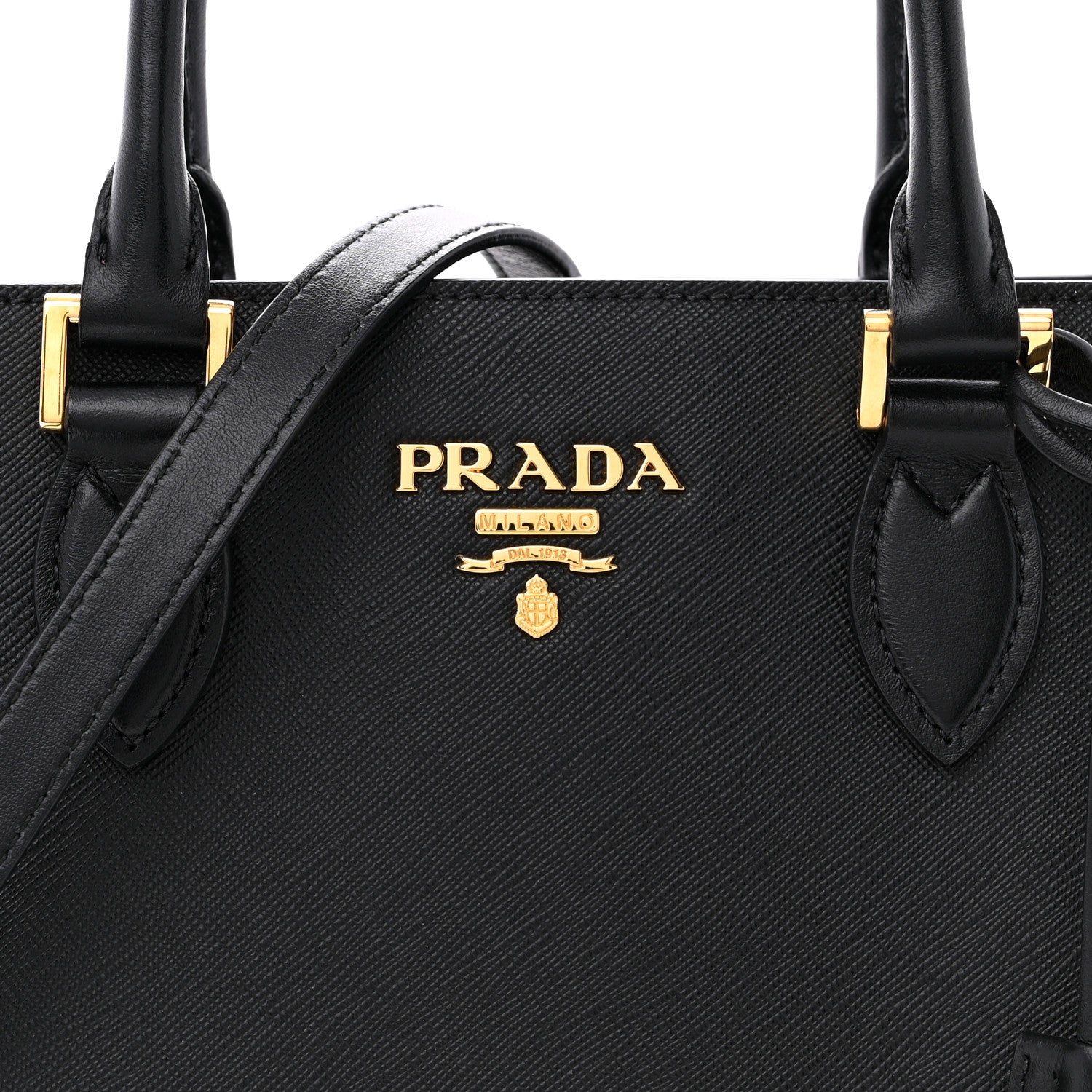 Prada Saffiano Soft Calfskin Zippered Tote Black 8 of 13