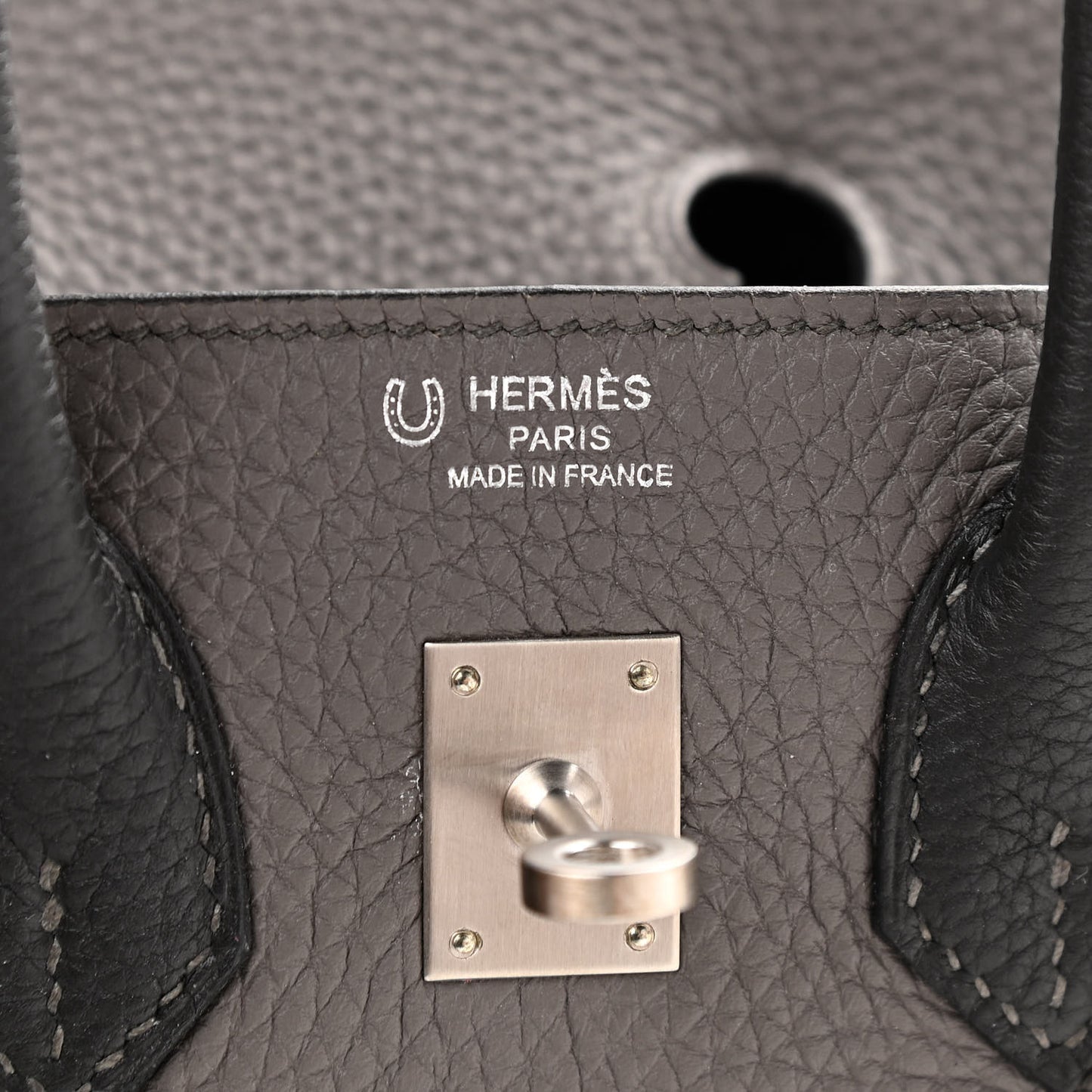 Togo Horseshoe Birkin 25 Etain Black