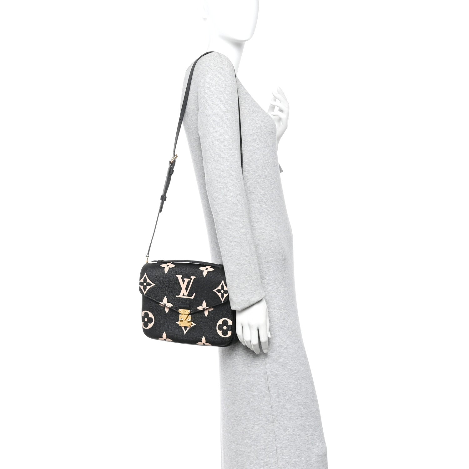 Louis Vuitton Empreinte Monogram Giant Pochette Metis Black Beige 2 of 10