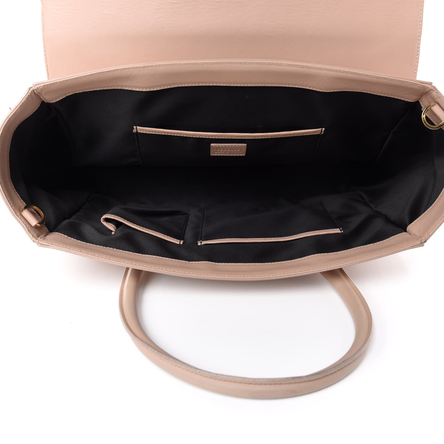 Versace Vitello Calfskin Large Signature Tote Beige 6 of 12