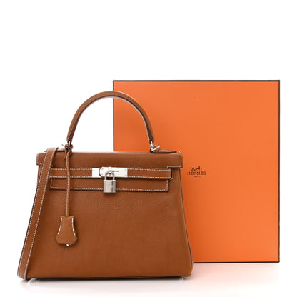 Hermes Barenia Faubourg Kelly Retourne 28 Fauve 11 of 11