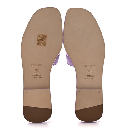 Hermes Epsom Oran Sandals 38 Violet Amethyste 5 of 9