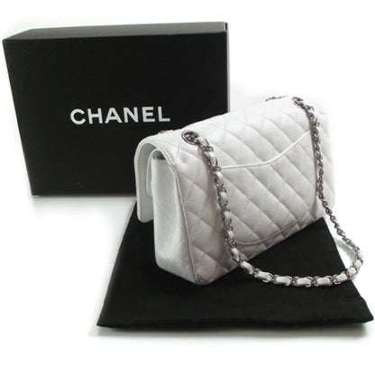 Chanel Caviar Quilted Medium Double Flap White 3 of 11
