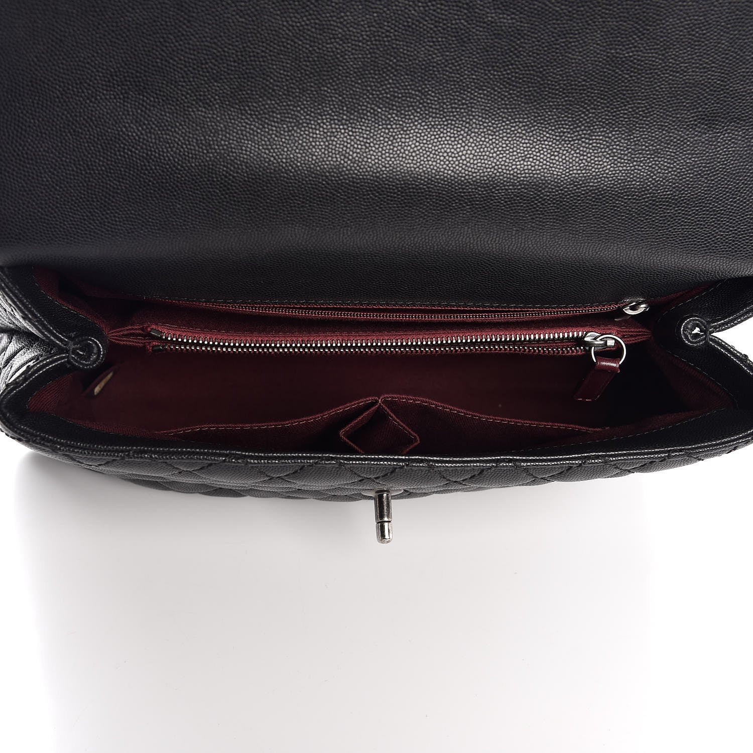 Chanel Caviar Quilted Medium Coco Handle Flap Black 5 of 7