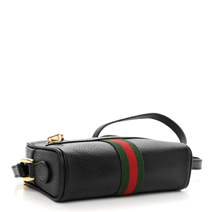 Gucci Calfskin Web Mini Ophidia Shoulder Bag Black 4 of 10