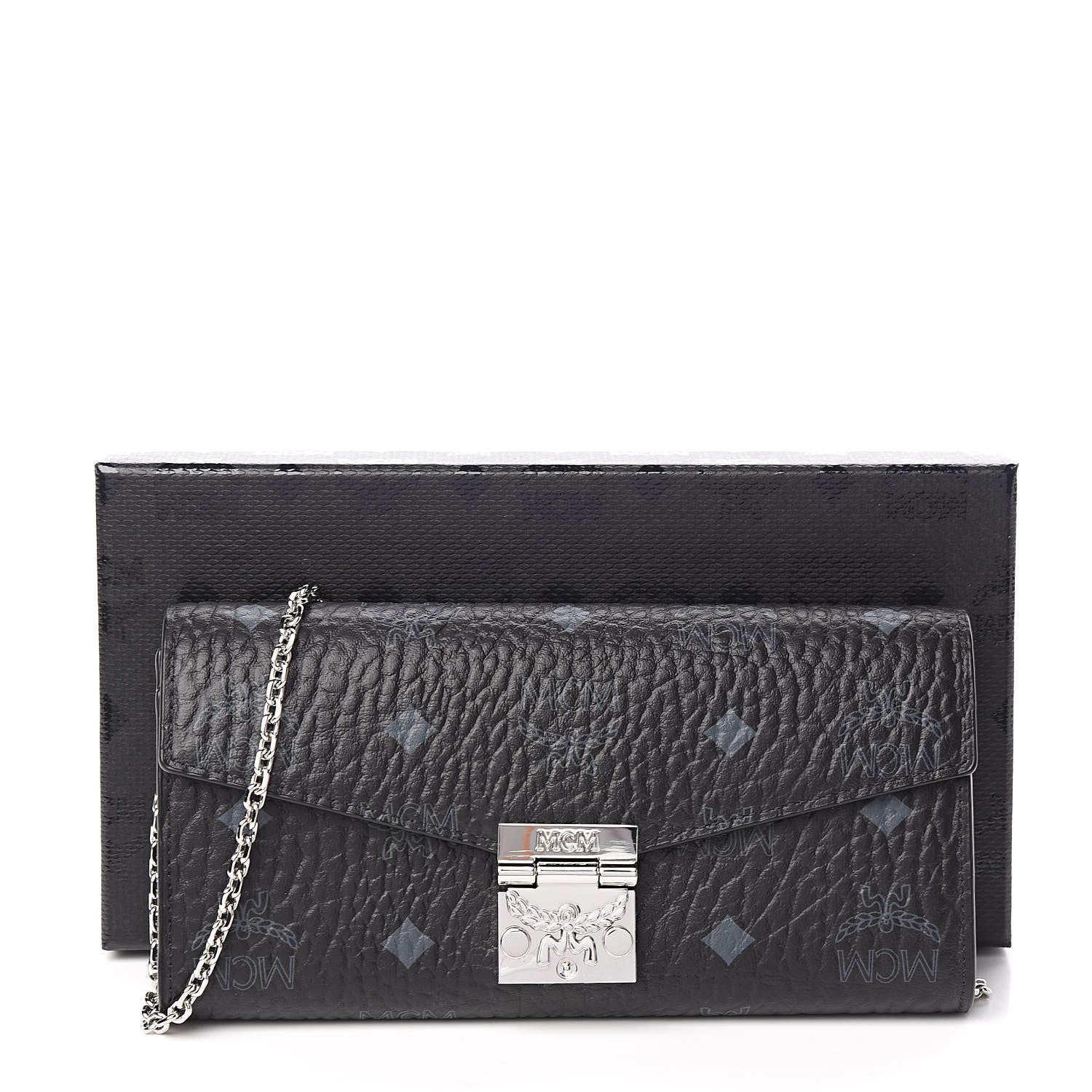 MCM Visetos Large Patricia Wallet On Chain Black 11 of 11