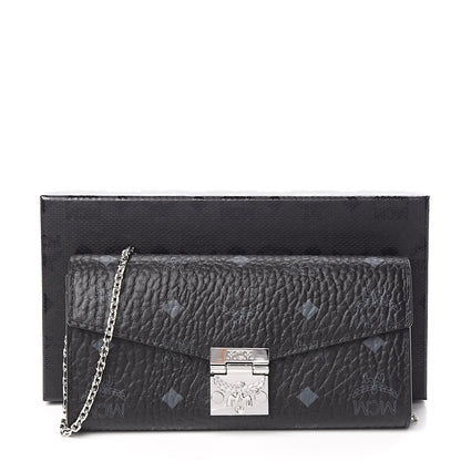 MCM Visetos Large Patricia Wallet On Chain Black 11 of 11