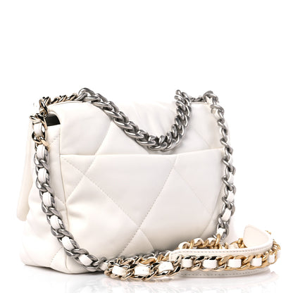 Chanel Lambskin Quilted Medium Chanel 19 Flap White 4 of 10