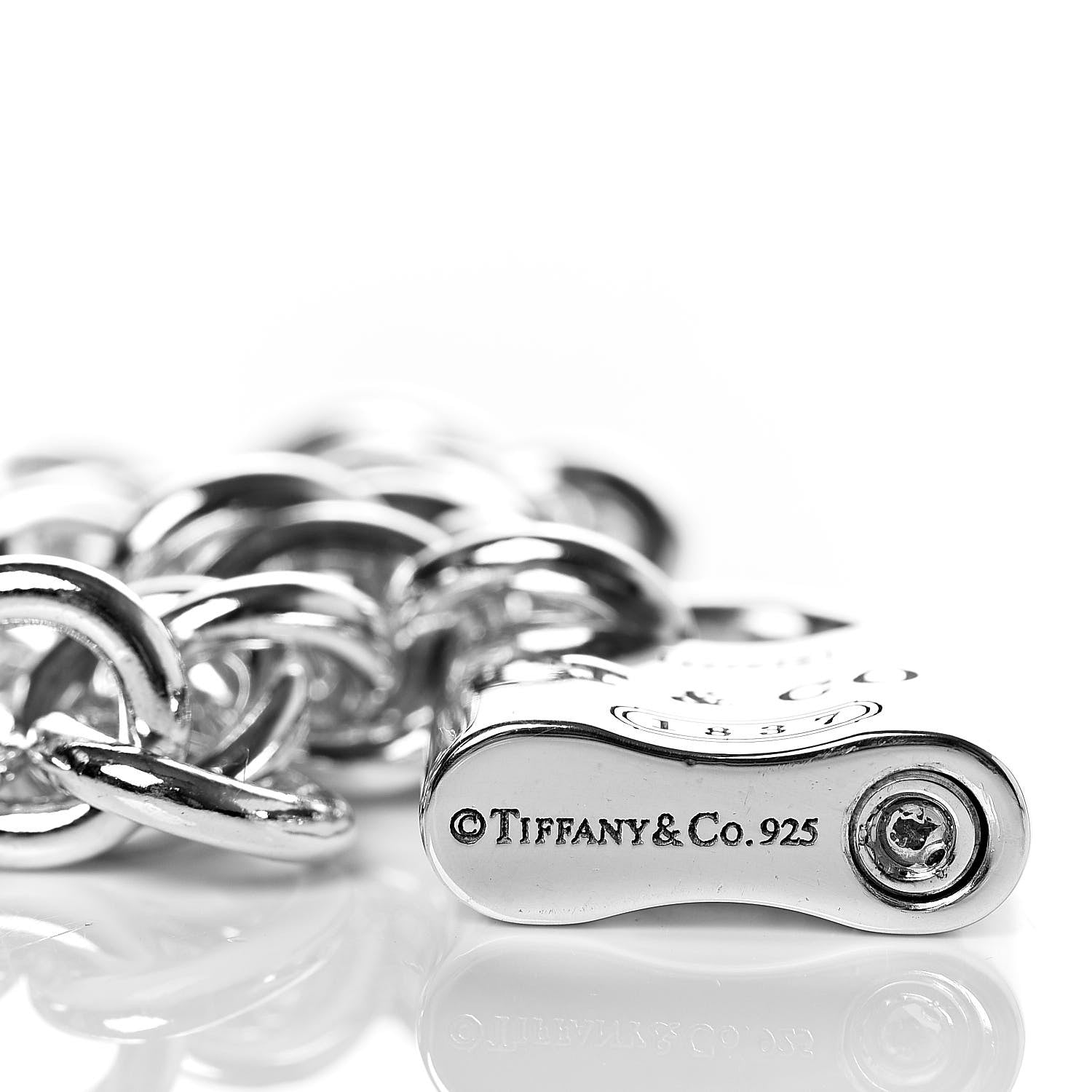Tiffany Sterling Silver 1837 Lock Charm Necklace 4 of 4