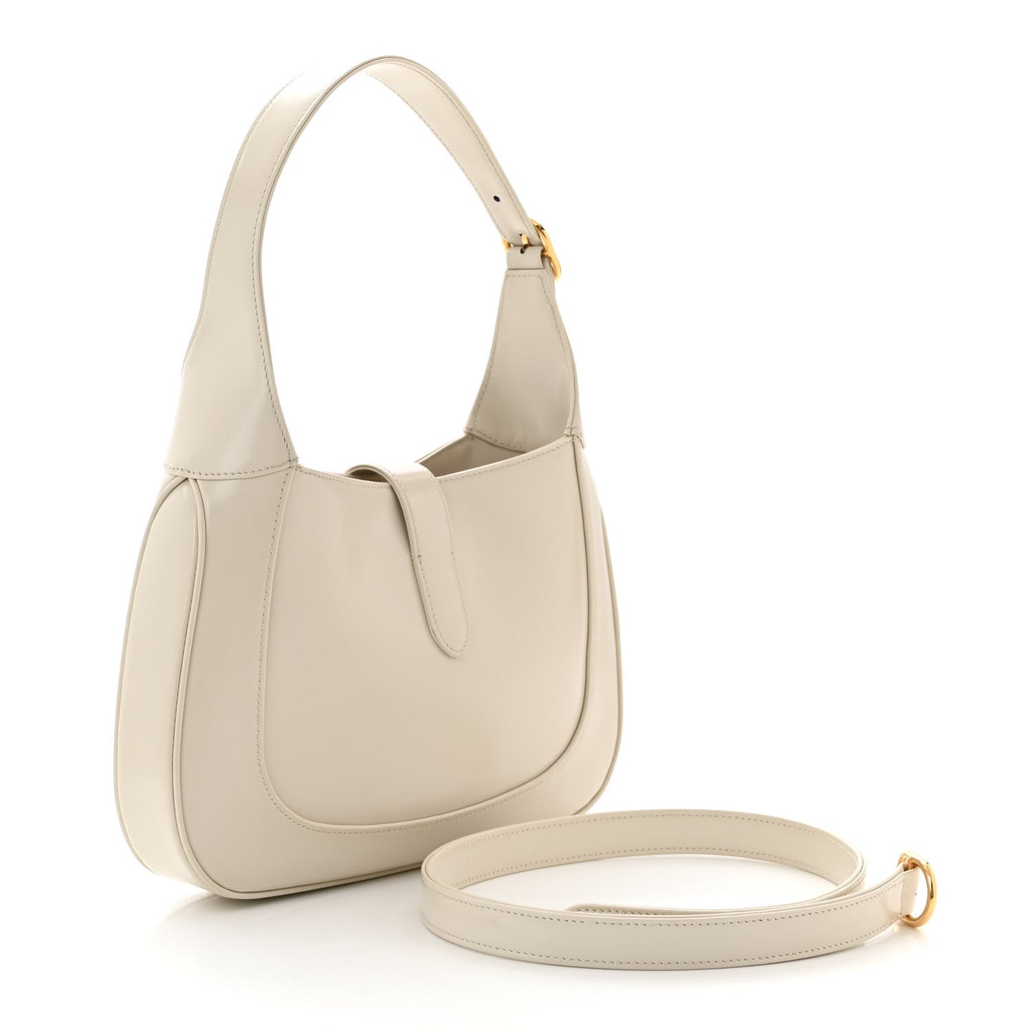 Boarded Dyana Lux Calfskin Small Jackie 1961 Hobo Mystic White