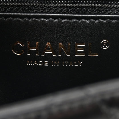 Chanel Shiny Aged Calfskin Quilted Nano Kelly Shopper Black 6 of 10