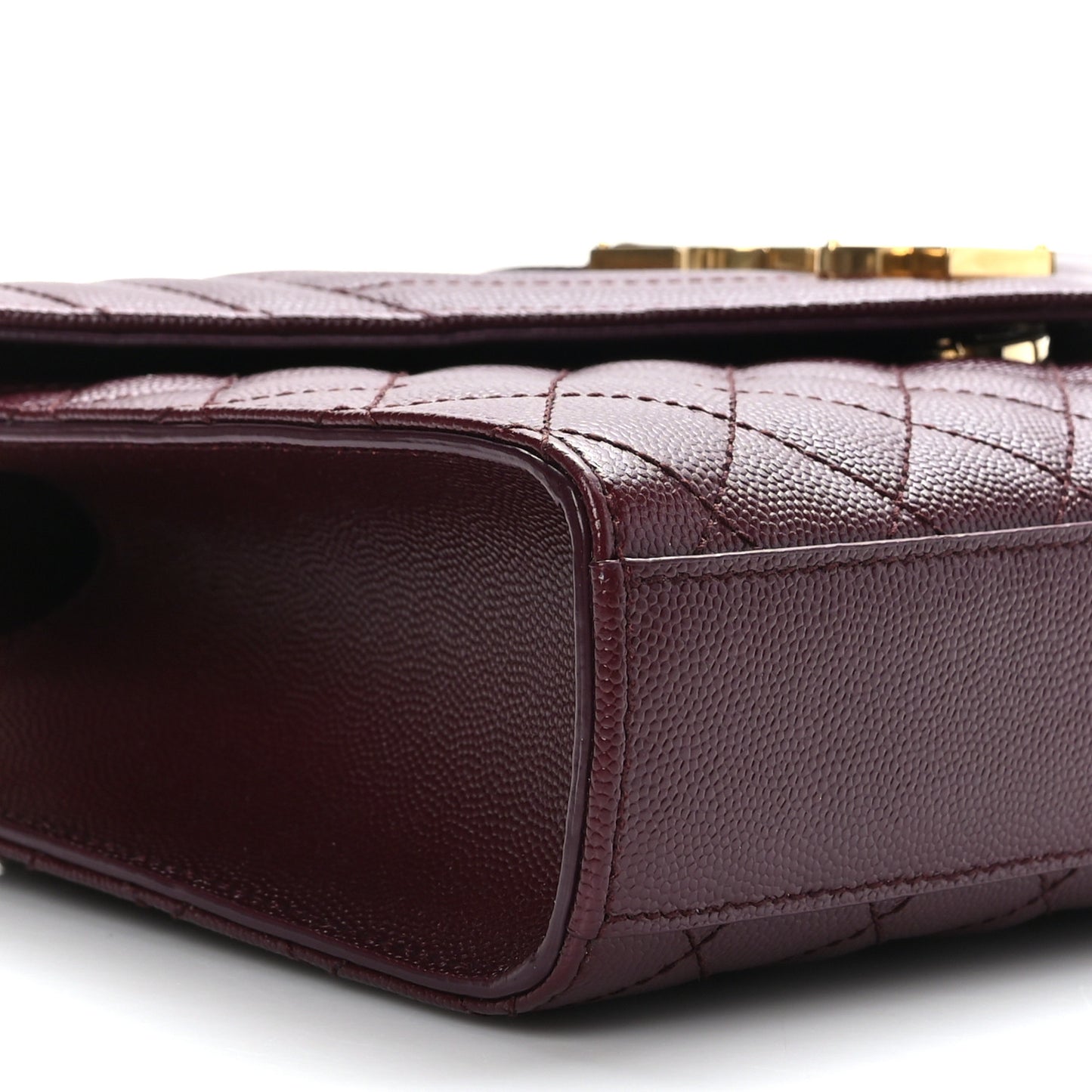 Grain De Poudre Textured Mixed Matelasse Medium Triquilt Monogram Satchel Rouge Legion