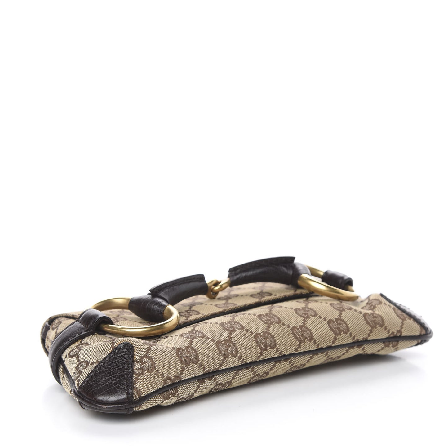 Monogram Horsebit Clutch Dark Brown