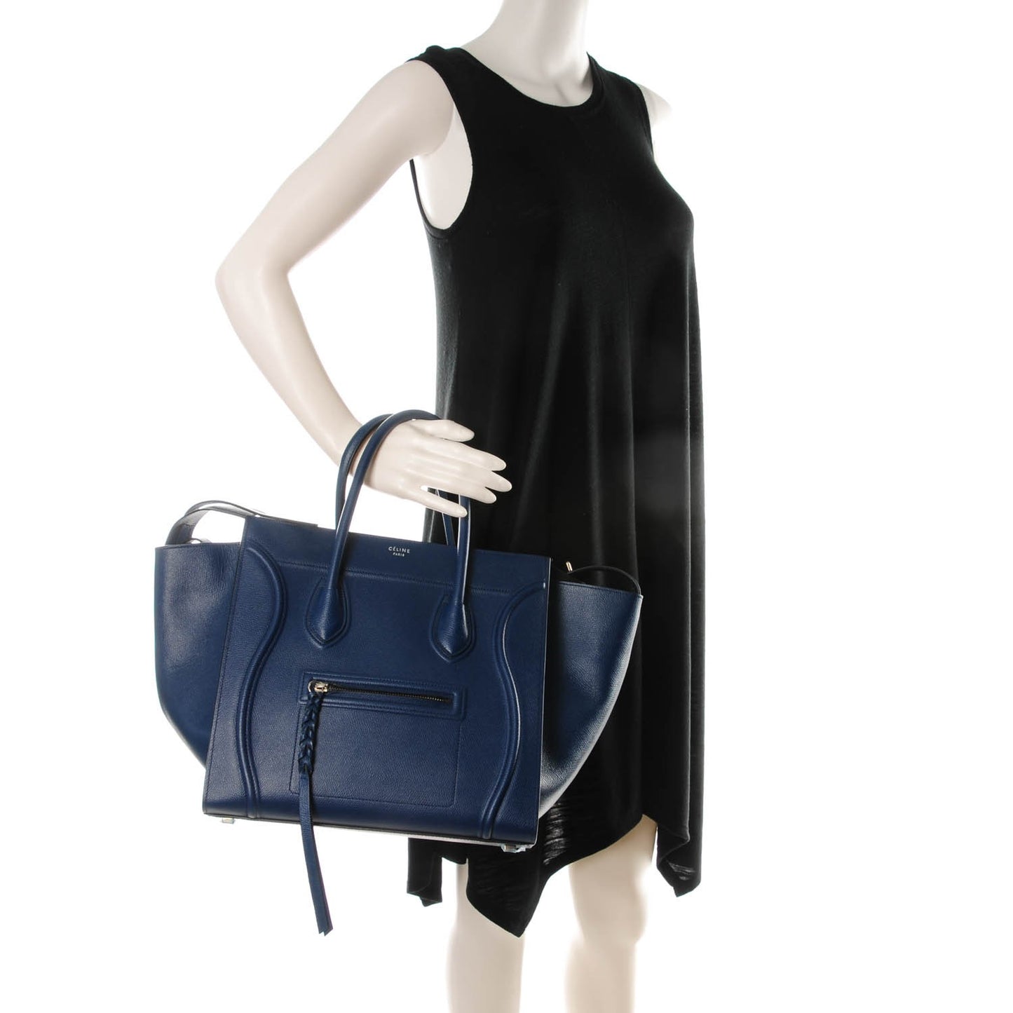 Grained Calfskin Medium Phantom Luggage Indigo