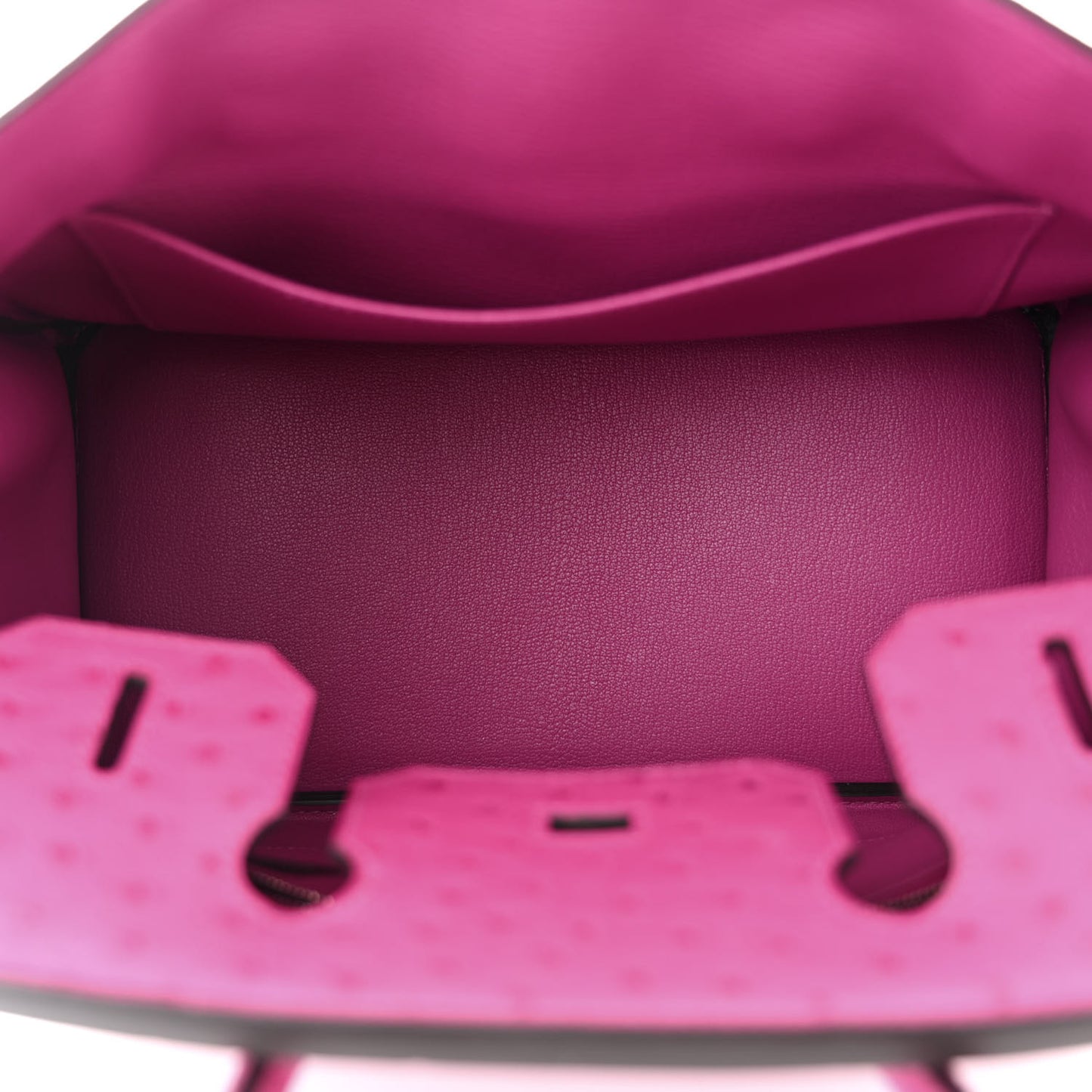 Ostrich Birkin 30 Rose Pourpre