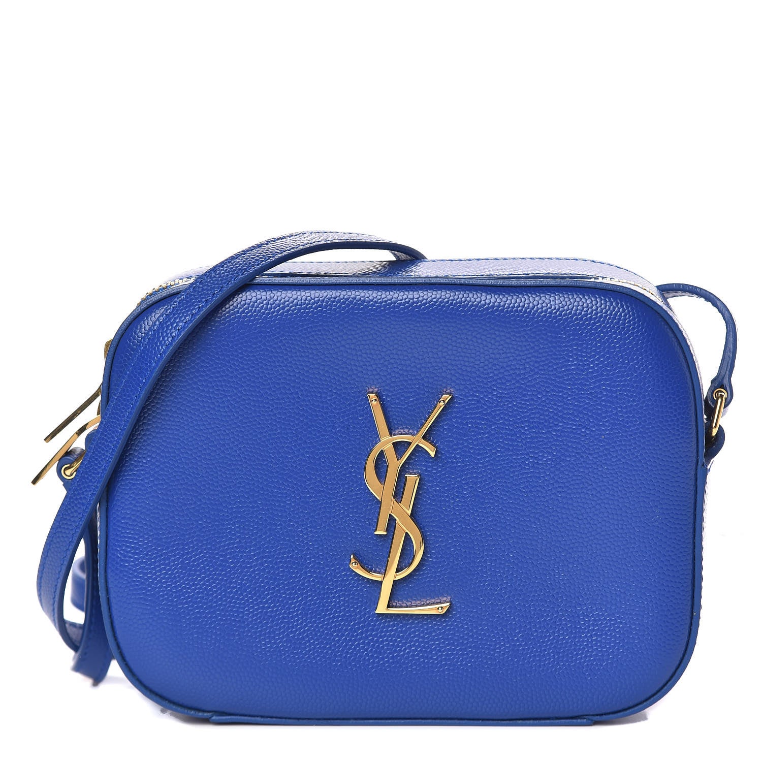 Saint Laurent Grain De Poudre Small Classic Monogram Camera Bag Blue Majorelle 1 of 9