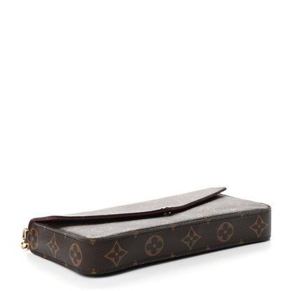 Louis Vuitton Monogram Pochette Felicie Chain Wallet Fuchsia 4 of 9