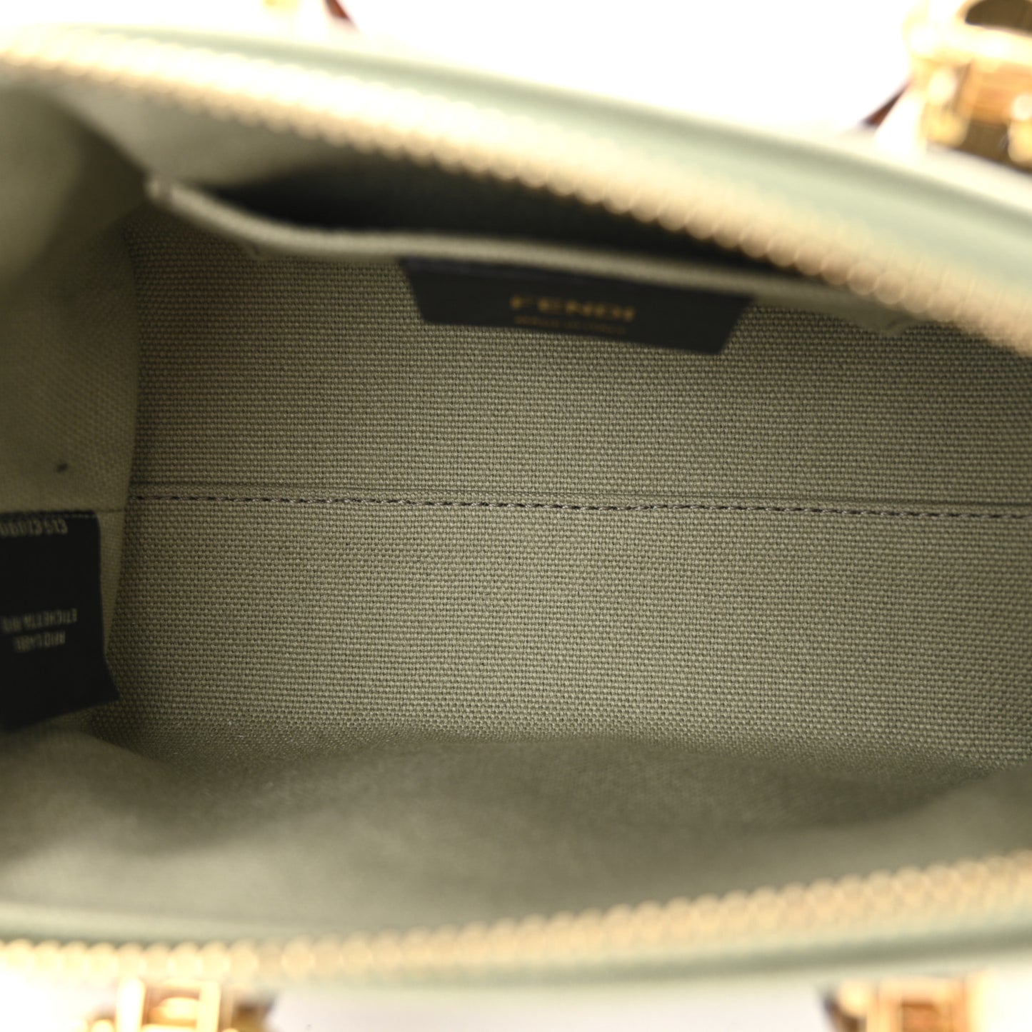 Canvas Vitello King Plexiglass Logo Embroidered Mini By The Way Top Handle Boston Bag Green Tea