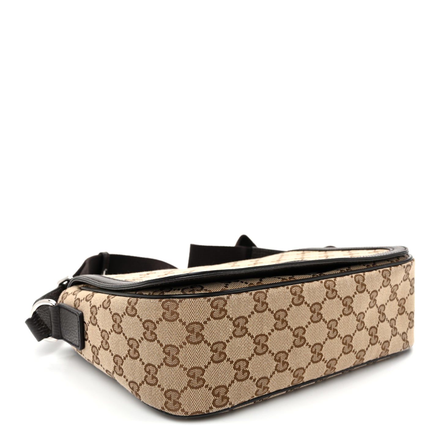 Monogram Flap Messenger Bag Beige Dark Brown Beige Dark Brown