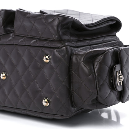 Chanel Calfskin Quilted Large Cambon Multipocket Reporter Brown Beige 7 of 7