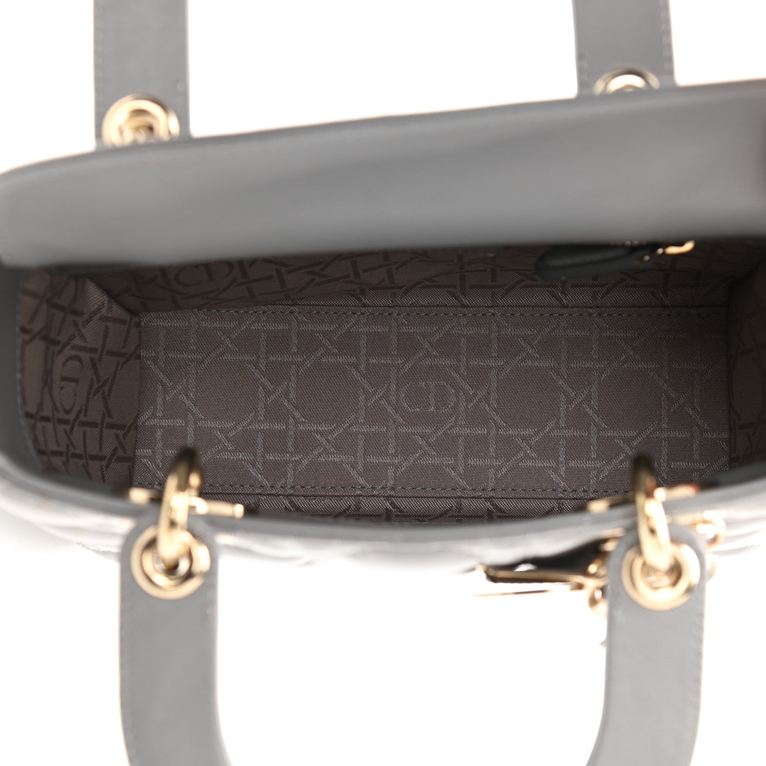 Christian Dior Lambskin Cannage Small Lucky Badges My Lady Dior Grey 4 of 7