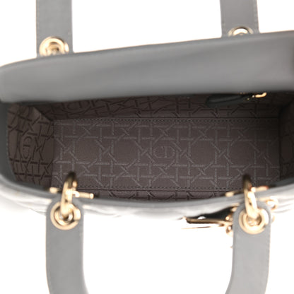 Christian Dior Lambskin Cannage Small Lucky Badges My Lady Dior Grey 4 of 7