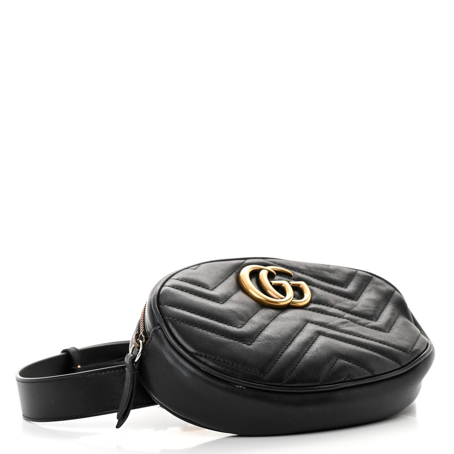 Calfskin Matelasse GG Marmont Belt Bag 75 30 Black