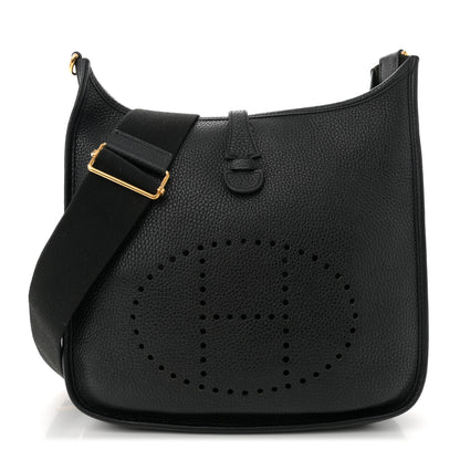Hermes Taurillon Clemence Evelyne III PM Black 1 of 10