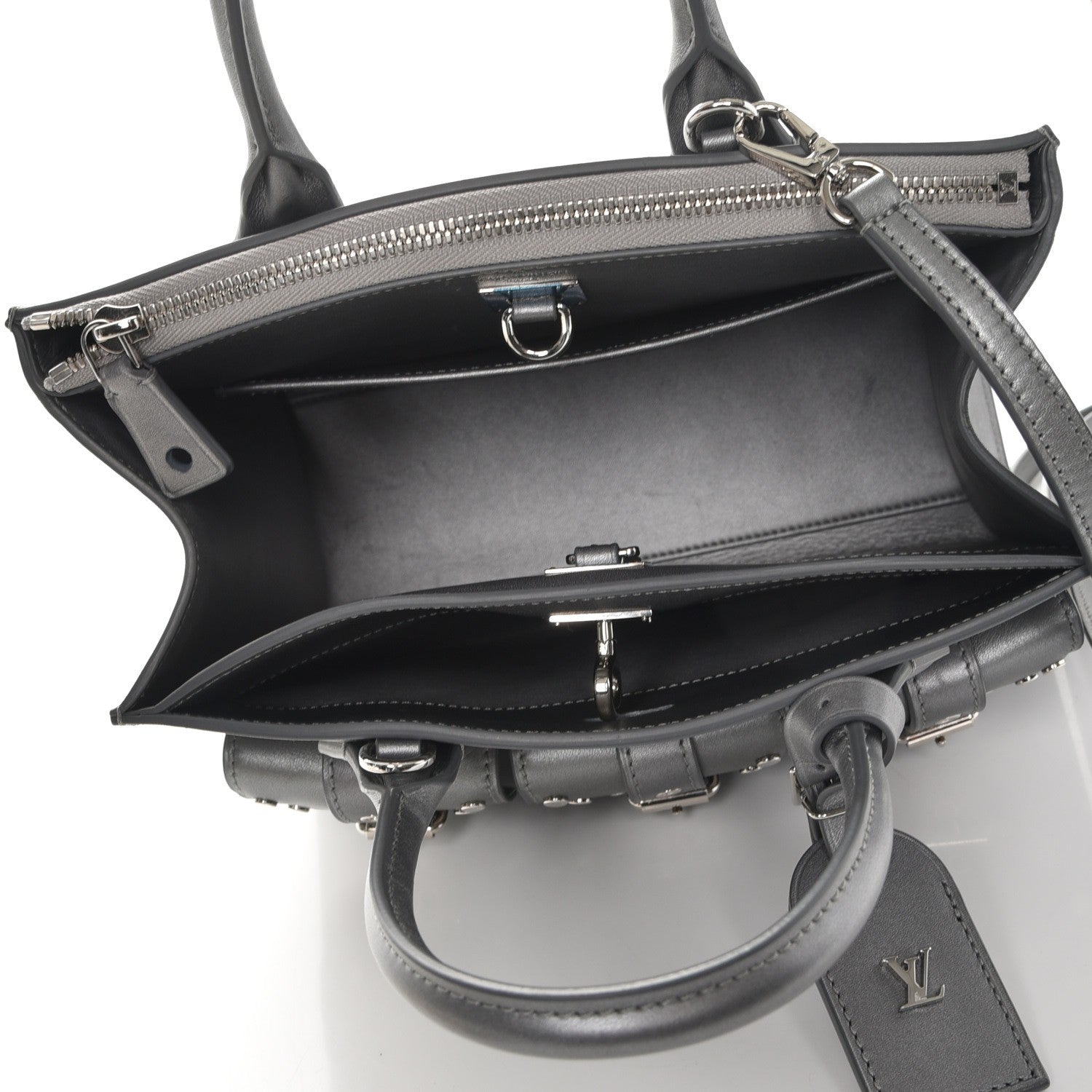Louis Vuitton Taurillon City Steamer Pockets PM Silver 5 of 12