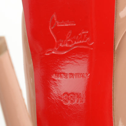 Christian Louboutin Patent Lady Peep 150 Pumps 38.5 Nude 6 of 7