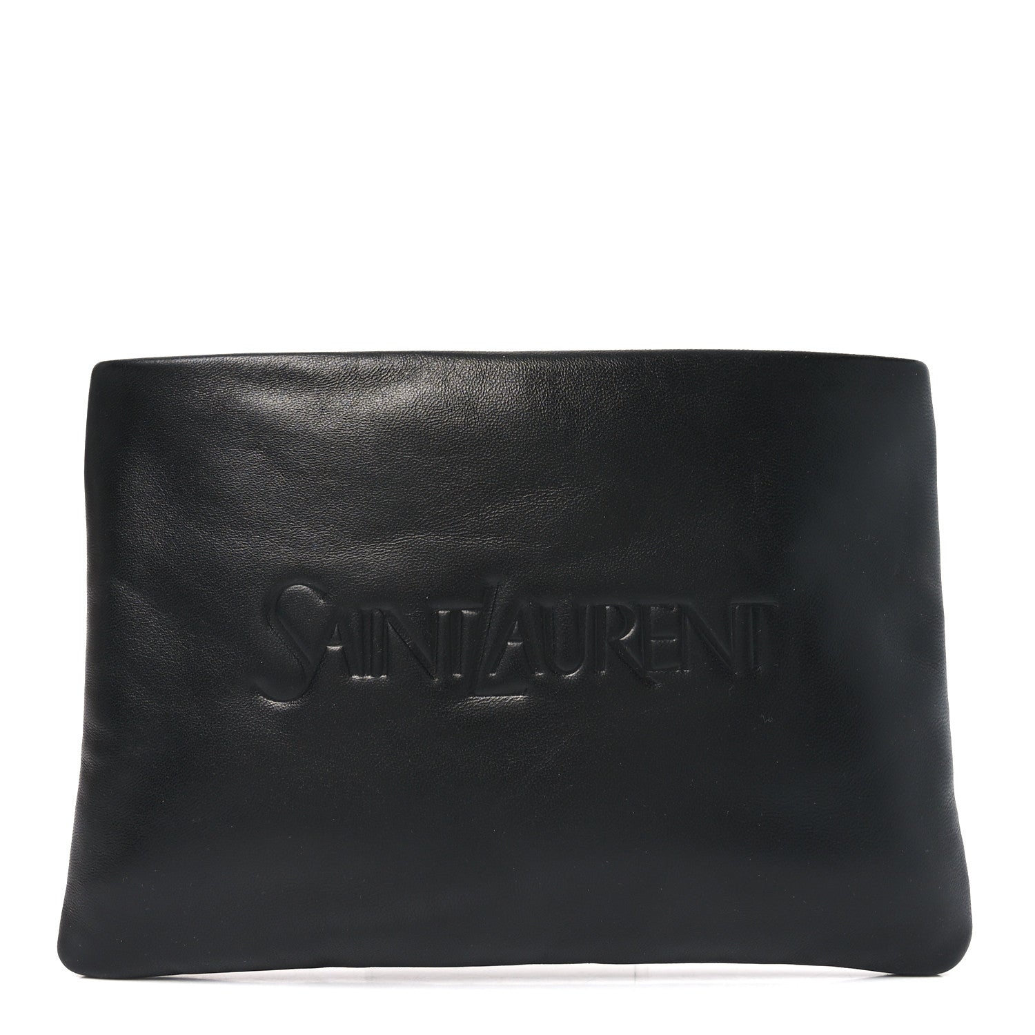 Saint Laurent Lambskin Small Puffy Pouch Black 1787388 – FASHIONPHILE