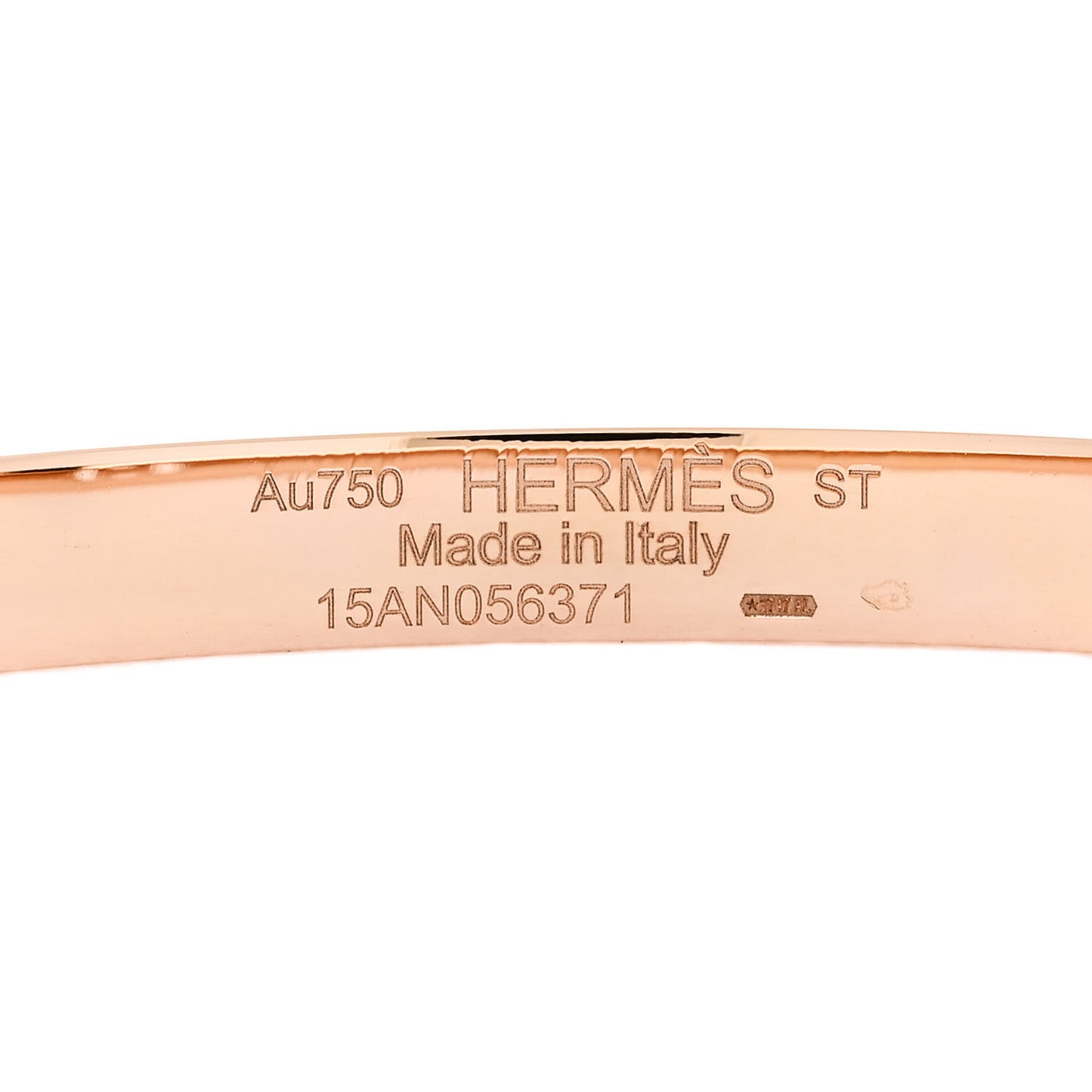 18K Rose Gold Diamond PM H D'Ancre Bracelet ST