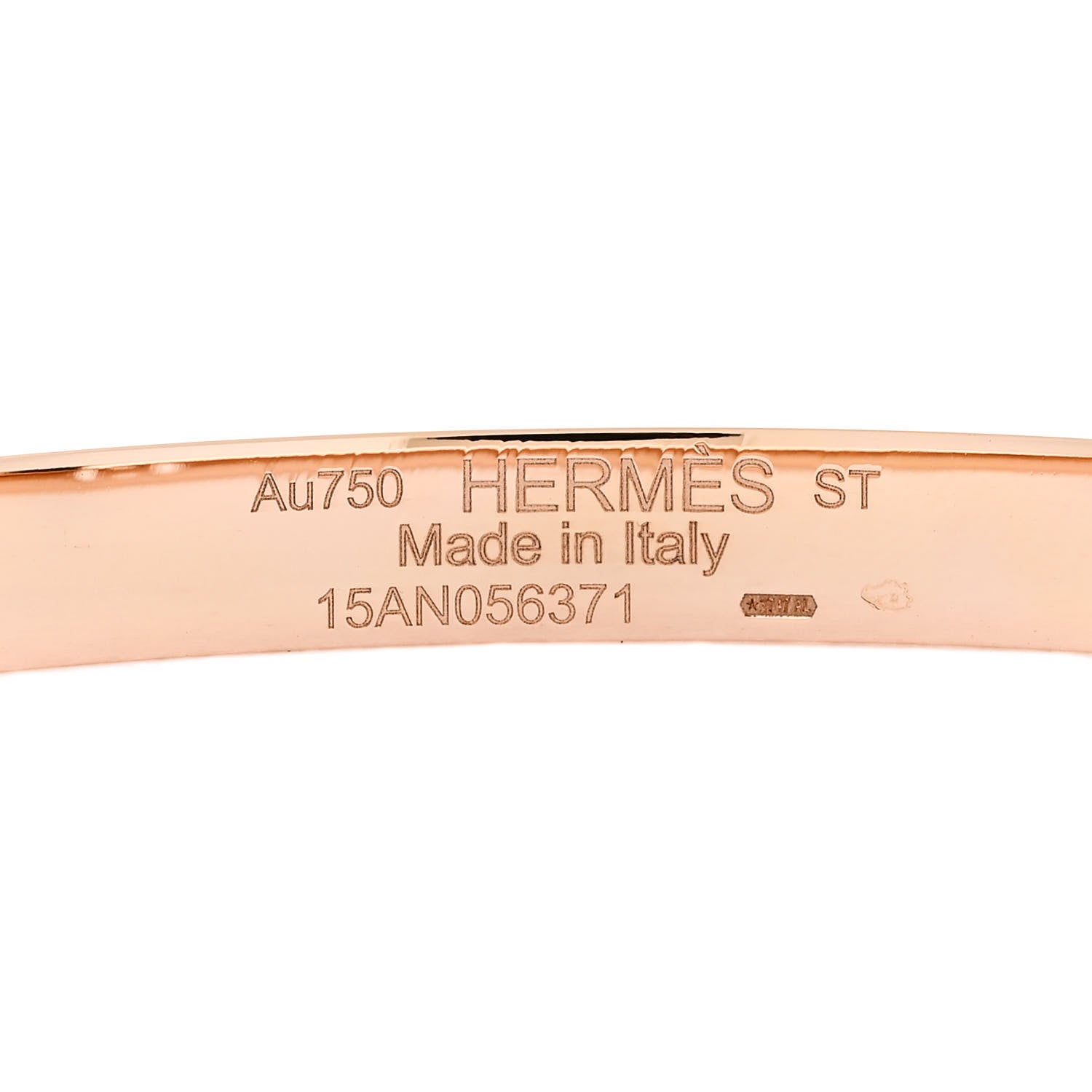 Hermes 18K Rose Gold Diamond PM H D'Ancre Bracelet ST 3 of 4