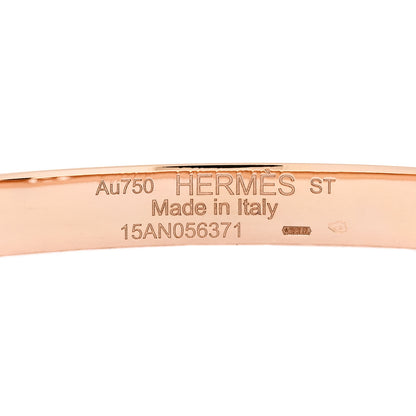 Hermes 18K Rose Gold Diamond PM H D'Ancre Bracelet ST 3 of 4