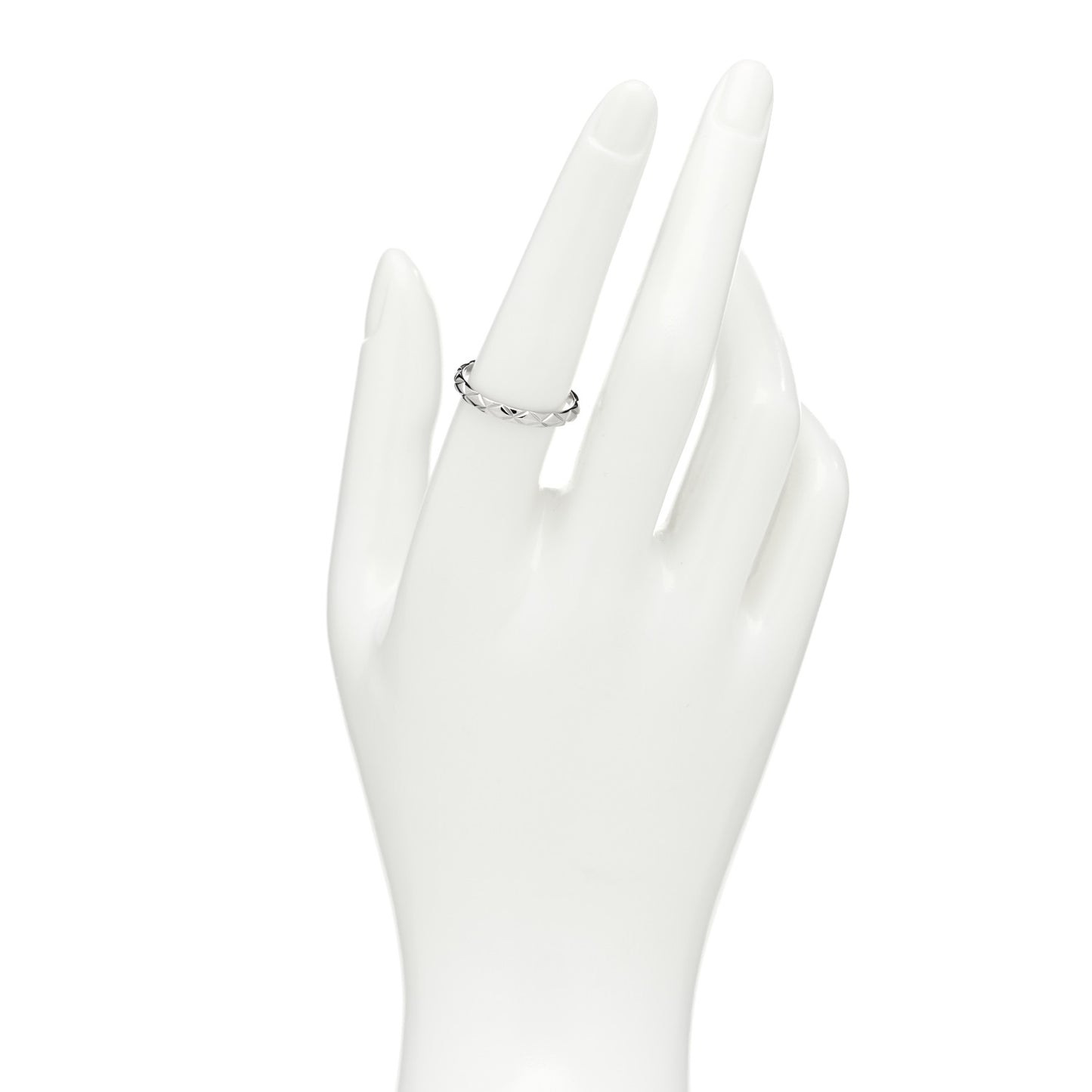 Platinum Mini Coco Crush Ring 57 8