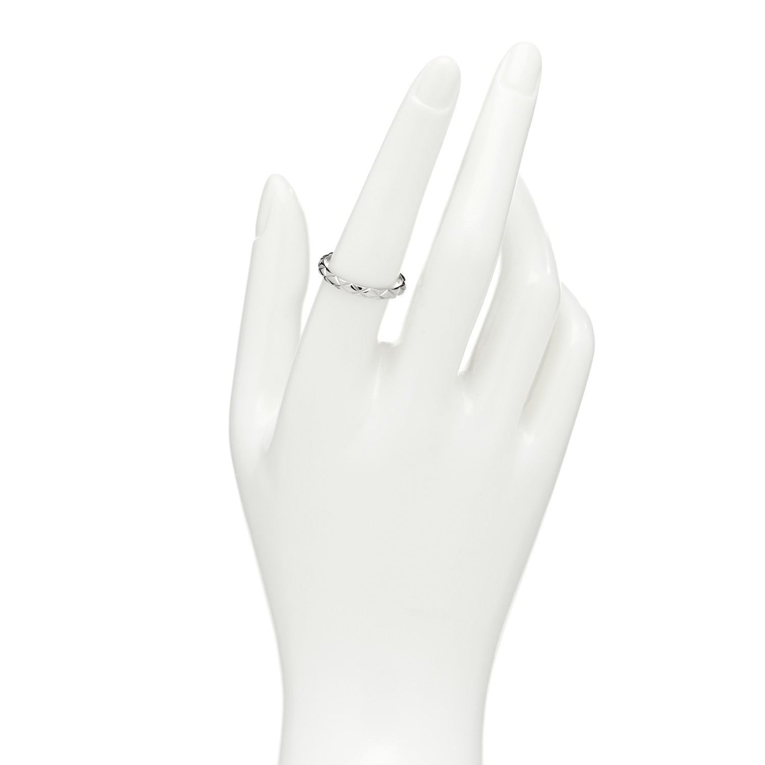 Chanel Platinum Mini Coco Crush Ring 57 8 2 of 4
