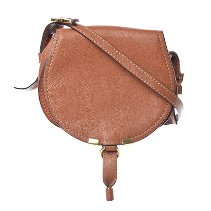 Chloe Calfskin Mini Marcie Nude Crossbody Bag Classic Tobacco 1 of 9