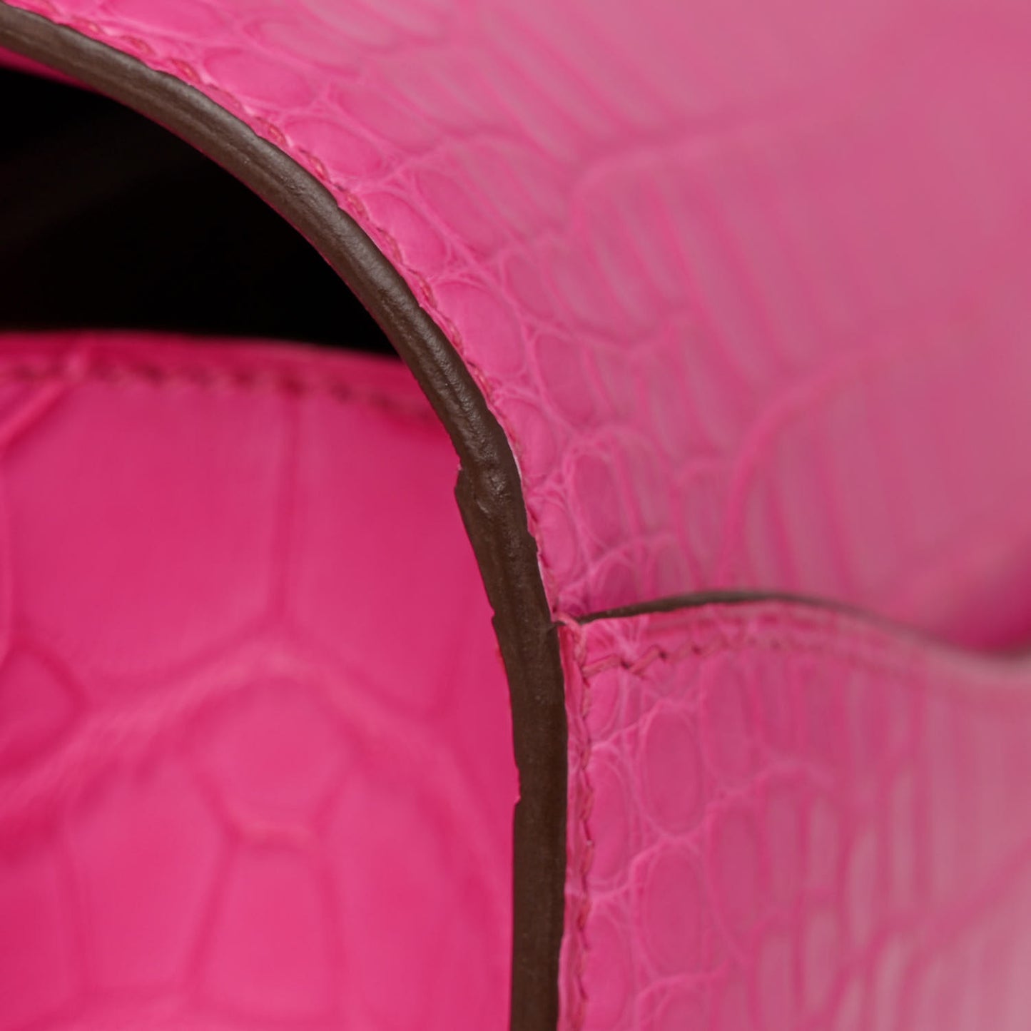 Matte Alligator Constance 24 Rose Shocking