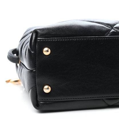 Chanel Lambskin Quilted Small Bowling Bag Black 6 of 9