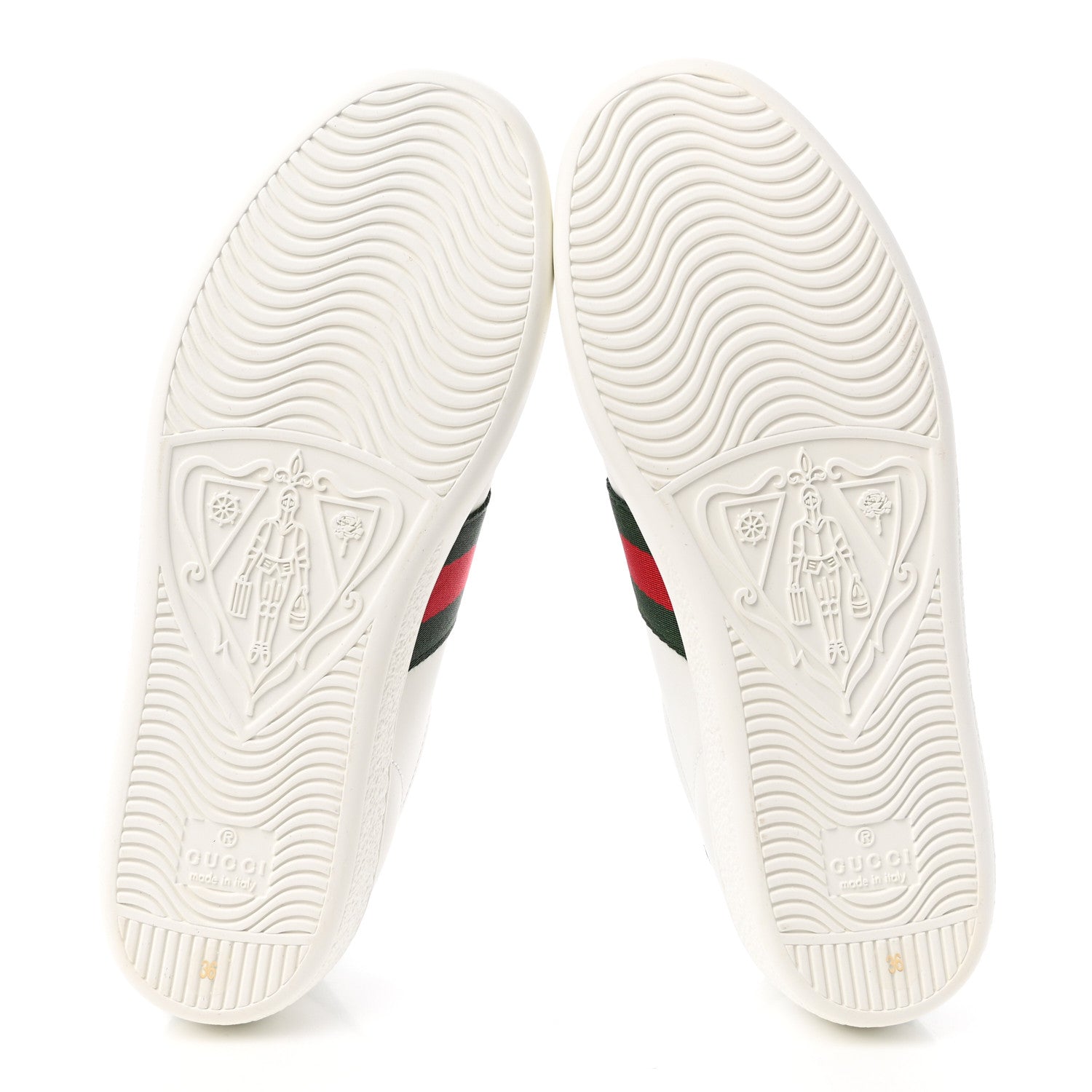 Gucci X DISNEY Calfskin Miro Soft Web Donald Duck Womens Ace Sneakers 36 White New Shamarock 4 of 17