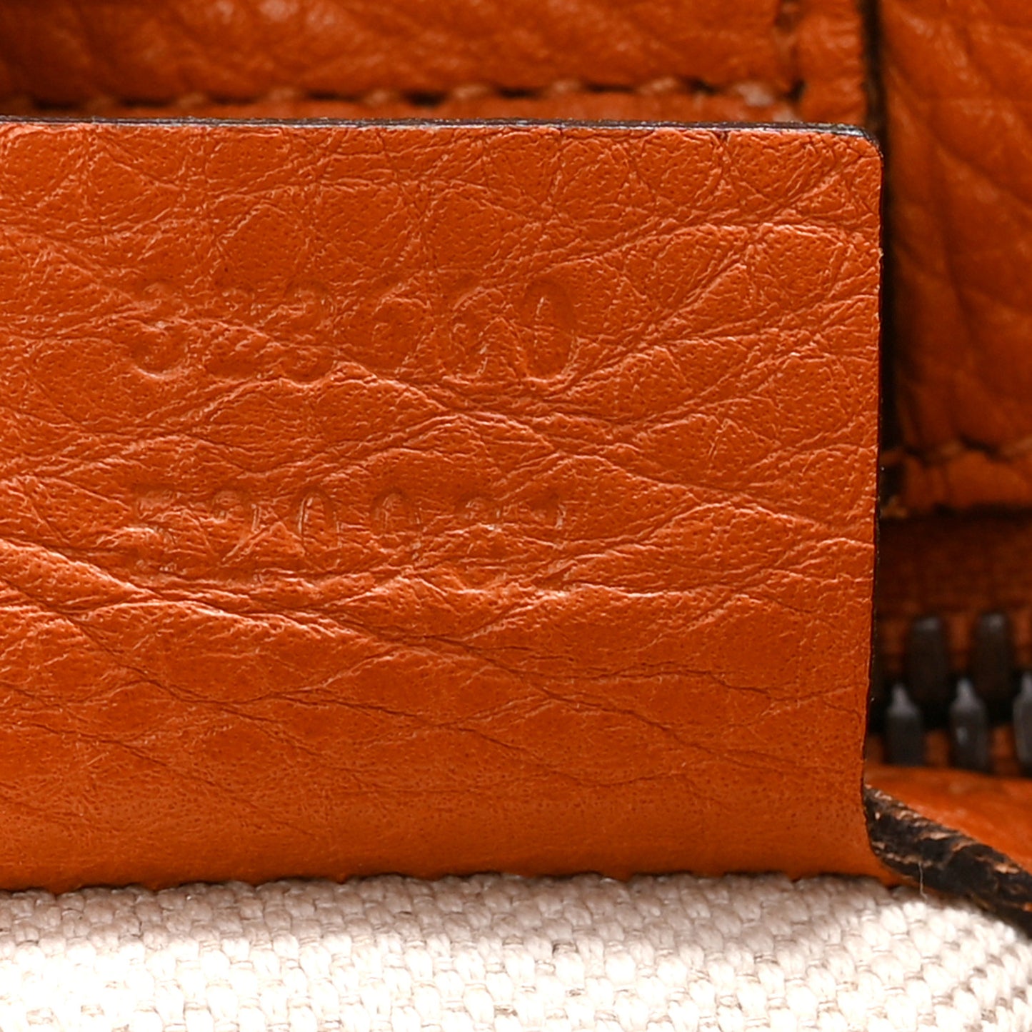 Cellarius Calfskin Medium Bamboo Shopper Tote  Orange
