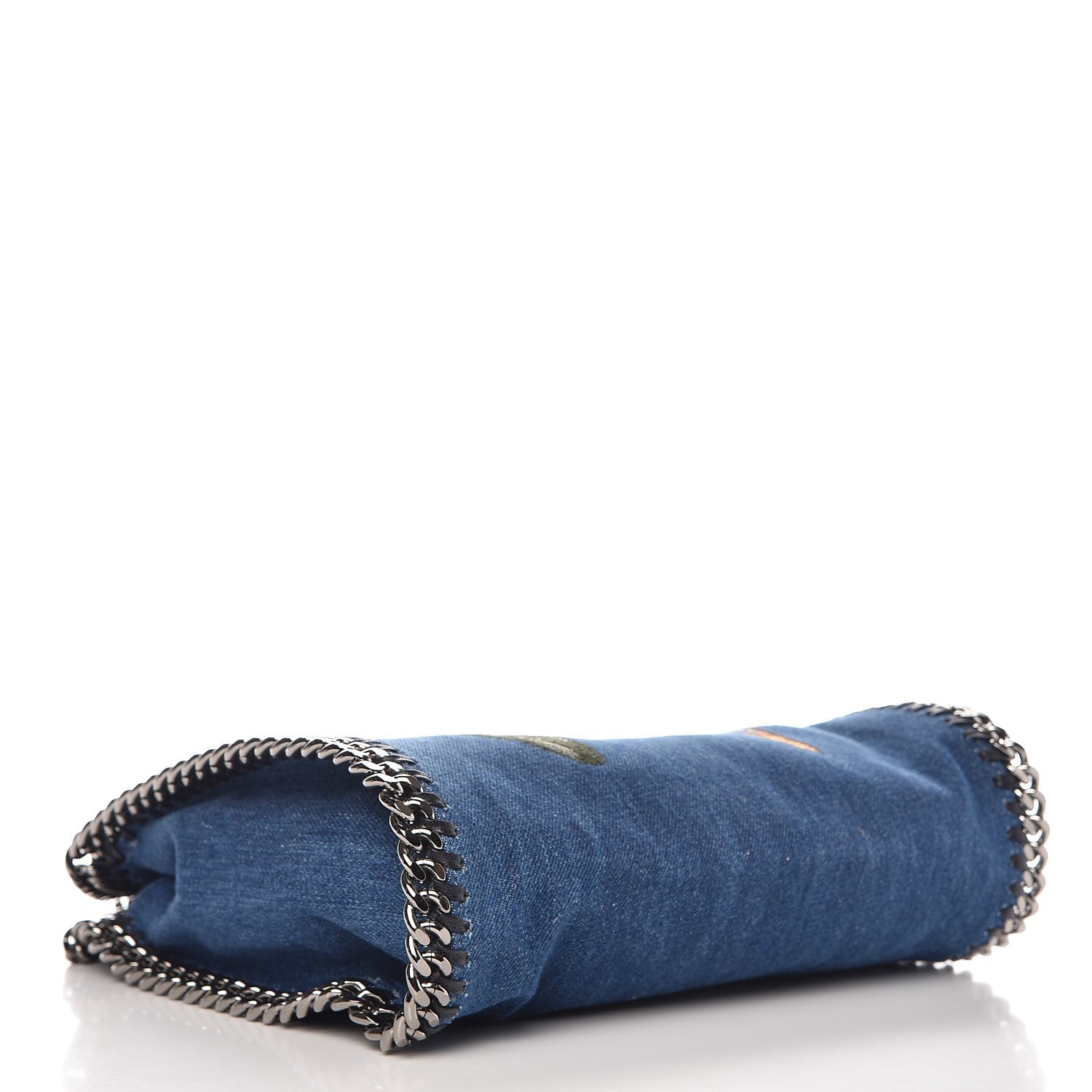 Stella McCartney Eco Denim Embroidered Mini Falabella Tote Cerulean 5 of 7