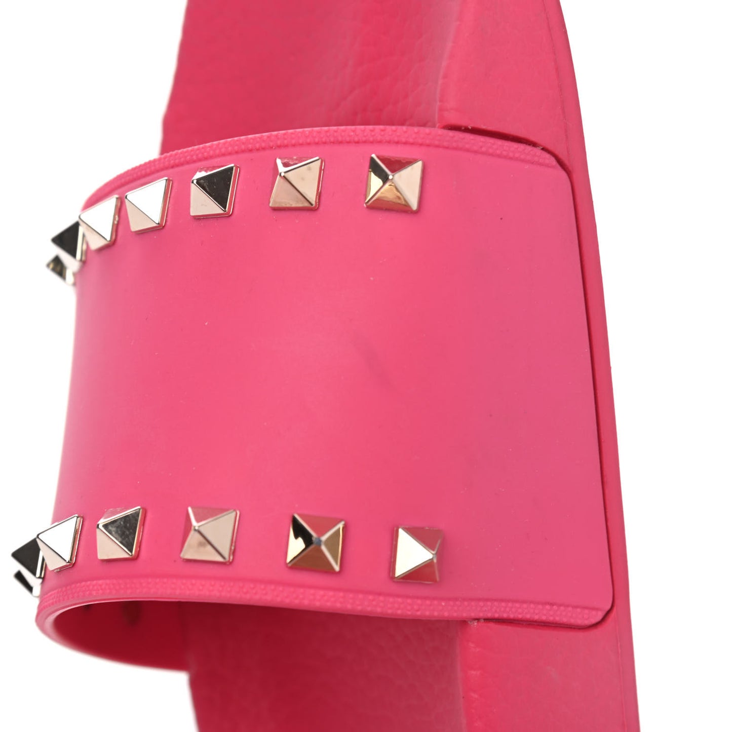 Rubber Rockstud Slide Sandals 39 Shadow Pink